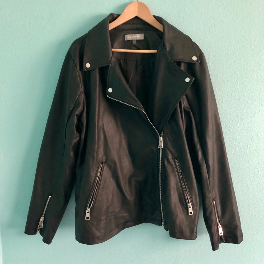Faux Leather Moto Jacket